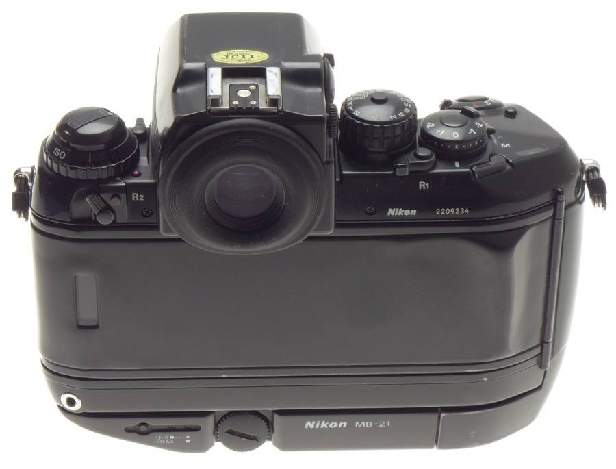 SLR F4 NIKON 35mm FILM CAMERA BODY DP 20 PRISM FINDER BATTRY GRIP NICE CONDITION