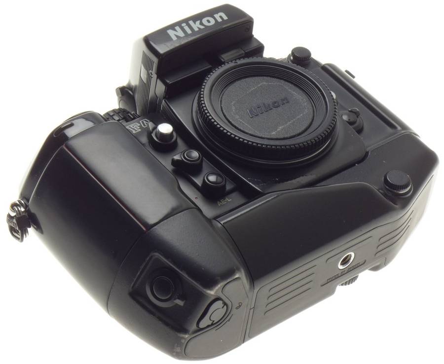 SLR F4 NIKON 35mm FILM CAMERA BODY DP 20 PRISM FINDER BATTRY GRIP NICE CONDITION