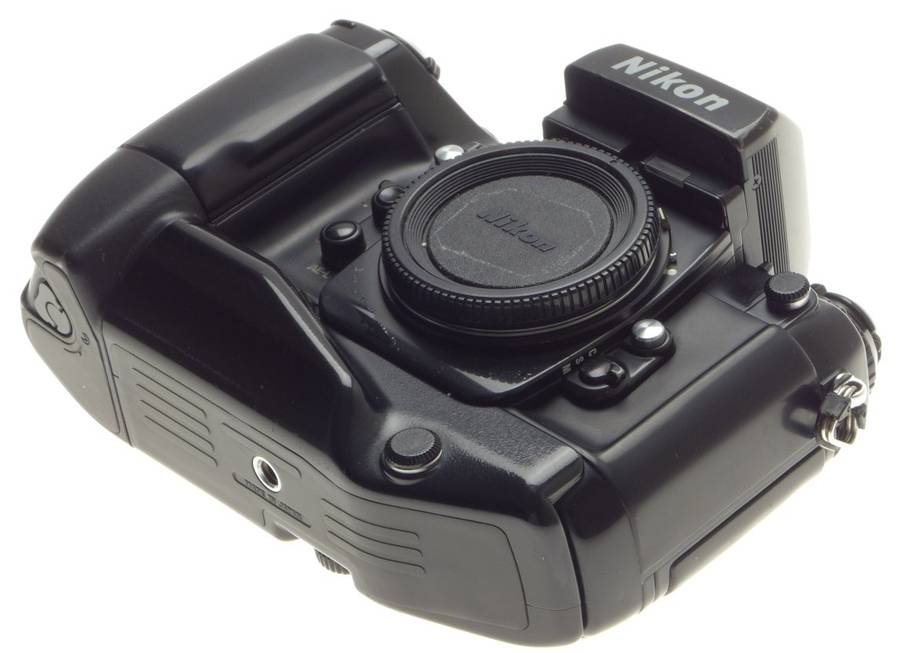 SLR F4 NIKON 35mm FILM CAMERA BODY DP 20 PRISM FINDER BATTRY GRIP NICE CONDITION