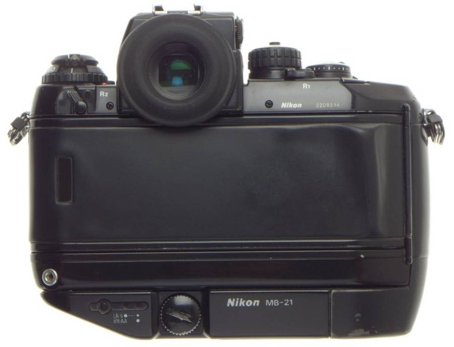 SLR F4 NIKON 35mm FILM CAMERA BODY DP 20 PRISM FINDER BATTRY GRIP NICE CONDITION