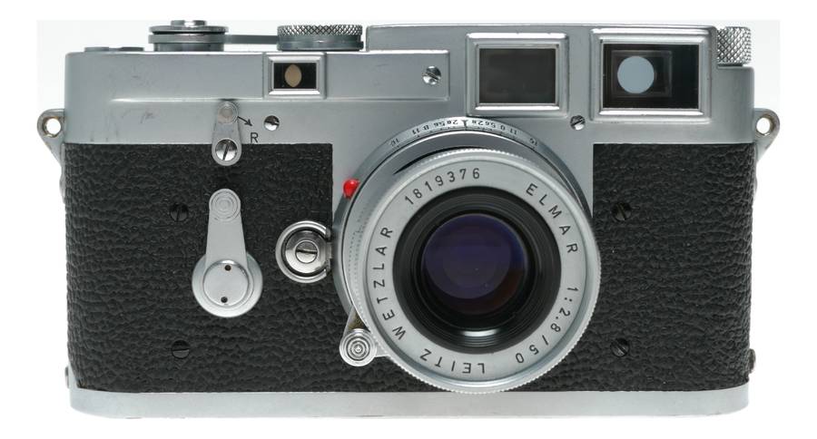 Leica M3 Elmar 2.8/50 mm lens meter 35mm vintage RF film camera setup