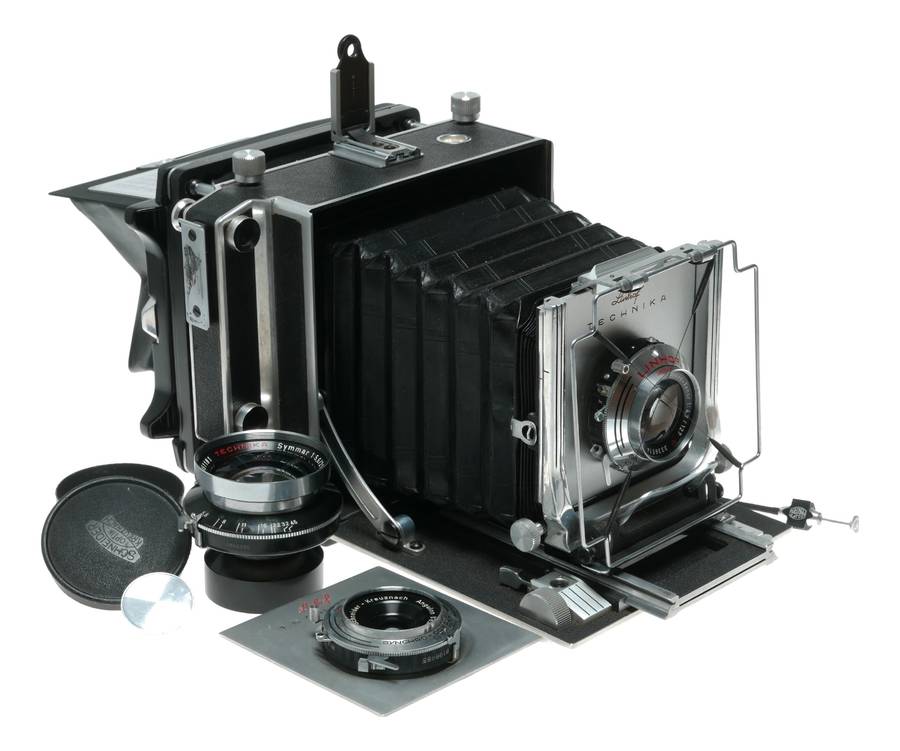 Linhof Technika III 4x5 large format film camera Schneider Press-Xenar 1:4.7 f=127 Angulon Symmar