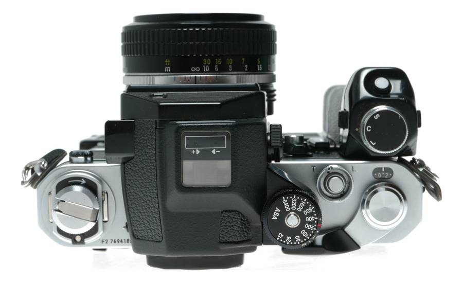 Nikon F2S Photomic SLR film camera Nikkor 1:1.4 50mm MD-2 MB-1 motor flash tele converter