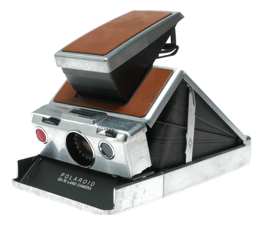 Polaroid SX-70 Land folding SLR instant film Camera with instructions leather case