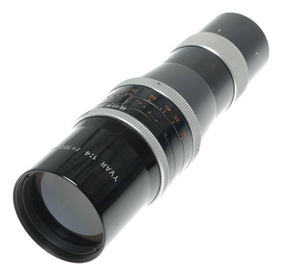 Yvar 1:4 f=150mm Bolex H16 movie camera c-mount telephoto lens