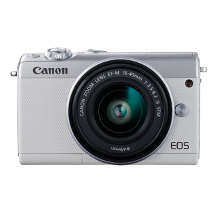 Canon EOS M100 M15-45 Lens Kit white