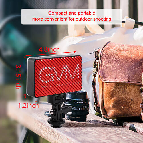 GVM 7S RGB LED On-Camera Video Light with Wi-Fi Control