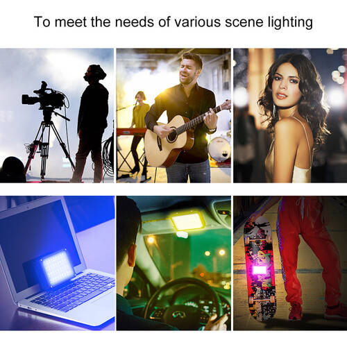 GVM 7S RGB LED On-Camera Video Light with Wi-Fi Control