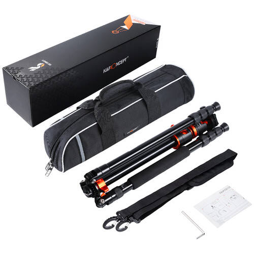 K&F Concept SA254T2 Lightweight Aluminum Compact Tripod-KF09-090