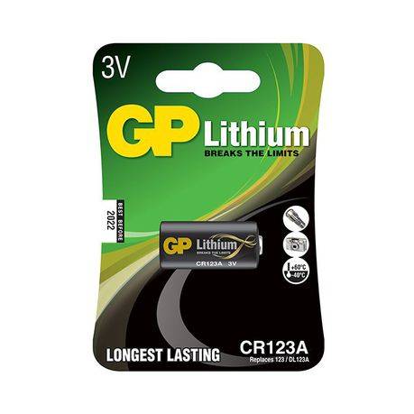 GP Lithium Battery CR123A Box of 10