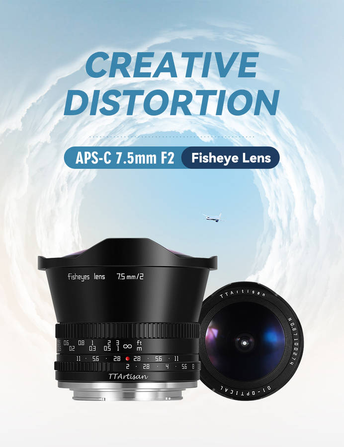 TTArtisan 7.5mm F2 Fisheye Manual Focus Lens for Sony E Mount