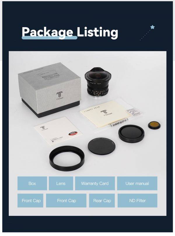 TTArtisan 7.5mm F2 Fisheye Manual Focus Lens for Sony E Mount