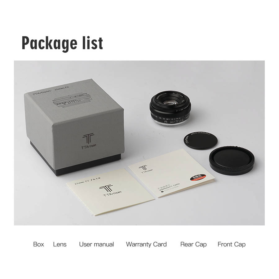 TTArtisan 25mm f/2 Manual Focus Lens for Canon RF Mount