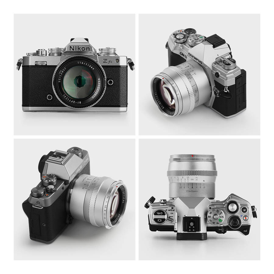 TTArtisan 50mm f/1.2 Manual Focus Lens for Fujifilm X (Silver)