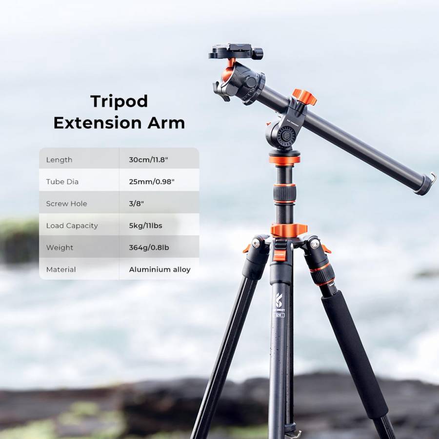 K&F Rotatable Multi-Angle Magnesium Alloy Tripod Column with Locking System