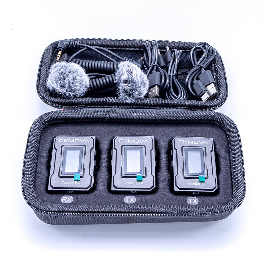 CKMOVA Dual Channel Wireless Mic System, 2 Transmitters, 1 Receiver - VOCAL-XV2