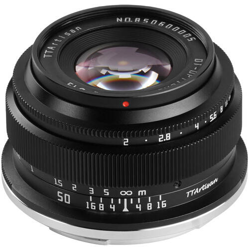 TTArtisan 50mm f/2 Lens for Leica L Mount/Panasonic (Black)