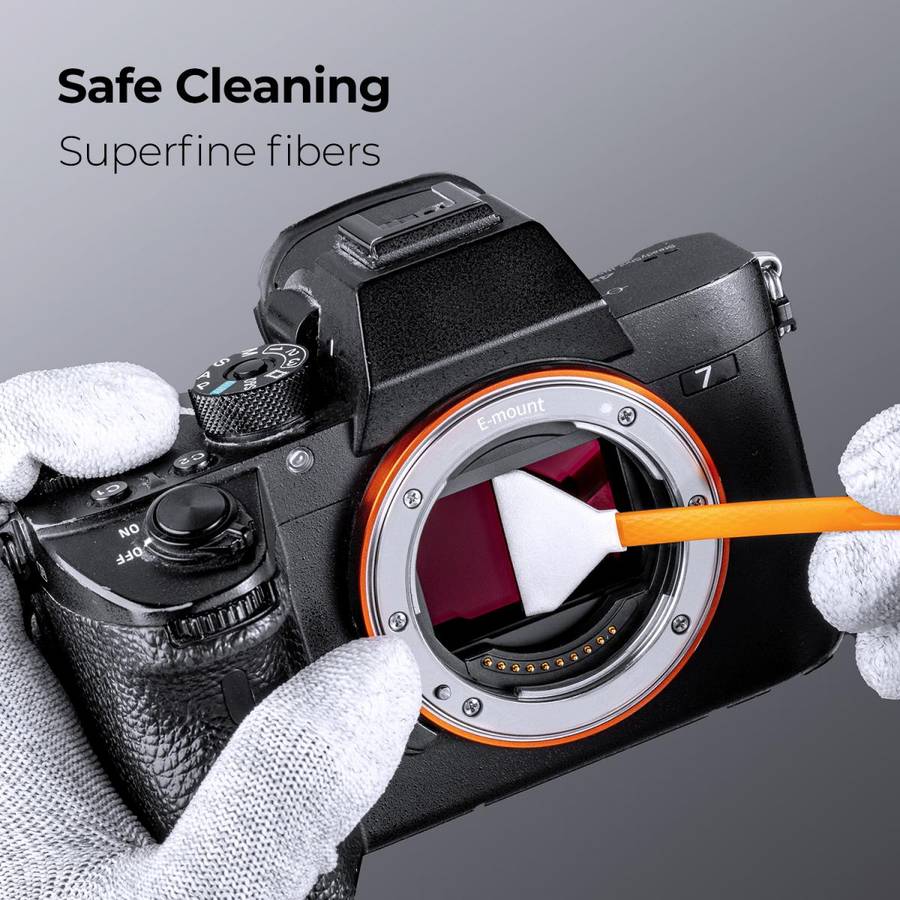 K&F Concept 10 Swab 24mm Dual Head CMOS F-Frame Camera Sensor Cleaning Kit