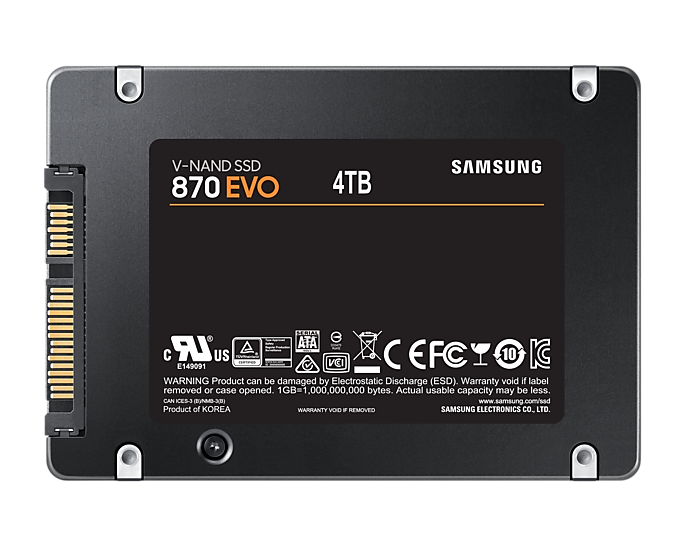 Samsung 870 EVO 2.5-inch SATA 4TB Solid State Drive