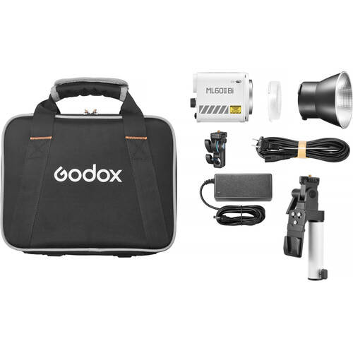 Godox ML60IIBi Bi-Color LED Monolight Including AK-B02 Battery Handgrip Kit