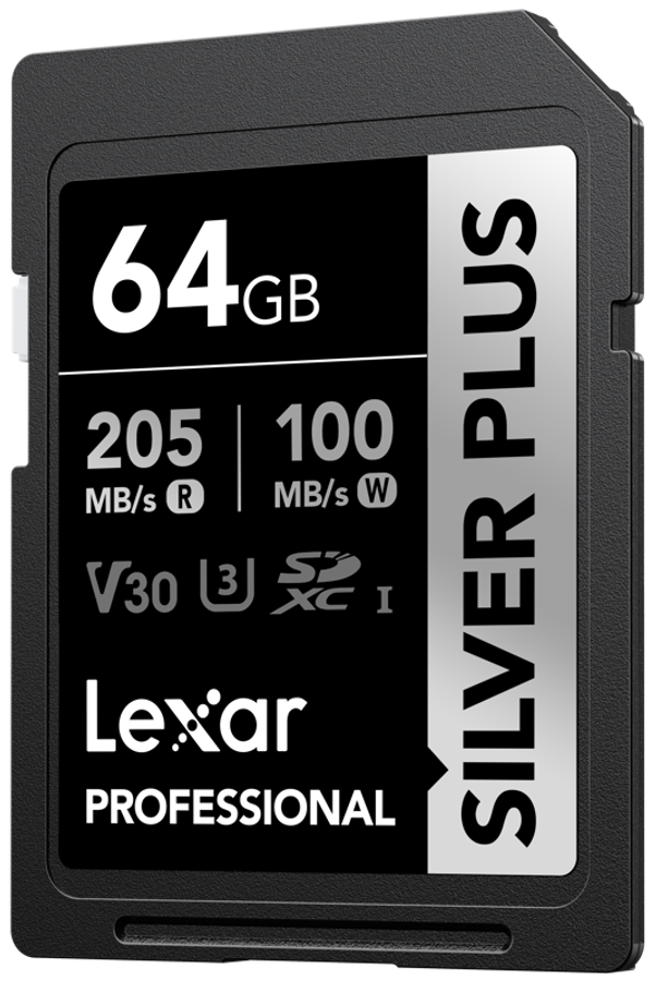 Lexar ® Professional 64GB SILVER PLUS SDXC UHS-I Card