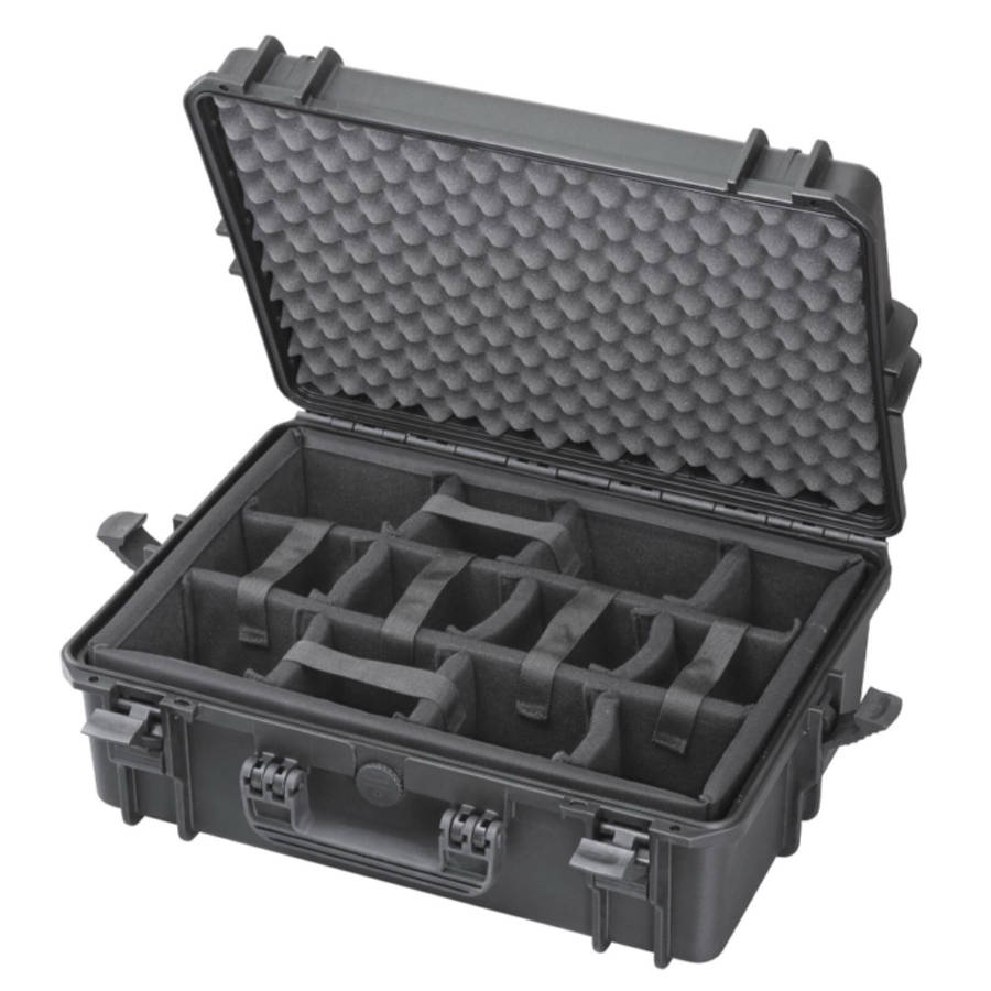 Stage Plus PRO LINE 505CAM Black Protective Carry Case, with Padded Dividers