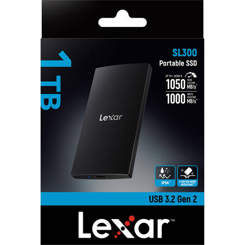 Lexar® 1TB SL300 USB 3.2 Gen 2 Portable SSD