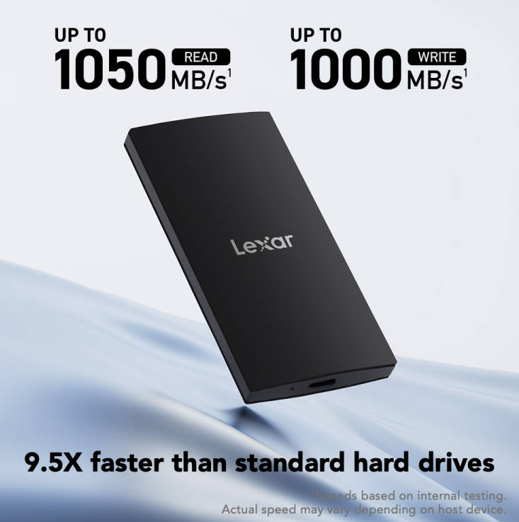 Lexar® 1TB SL300 USB 3.2 Gen 2 Portable SSD