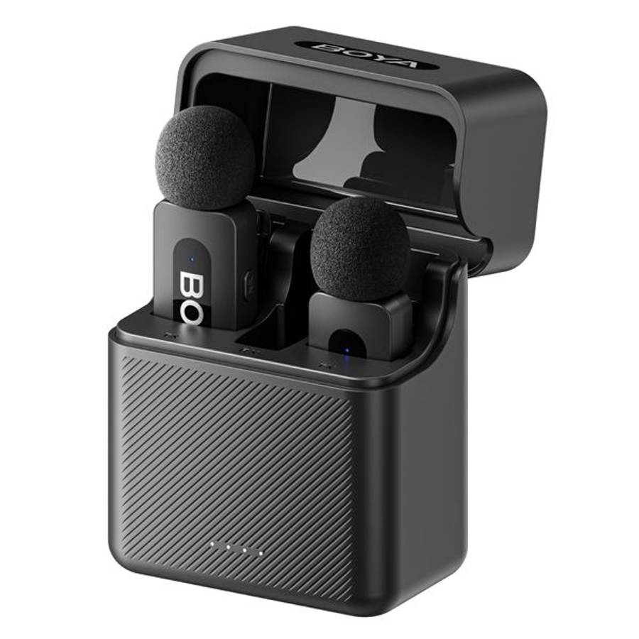 Boya BY-V3 Combo 2.4GHz Dual Channel Wireless Microphone System for USB-C & Lightning Devices
