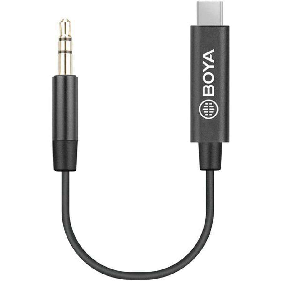 Boya BY-K2 3.5mm TRS (Male) to USB-C (Male) Audio Adapter
