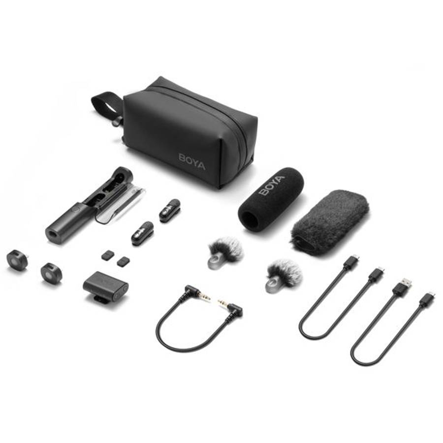 Boya Magic-02 Transformable AI-Powered Mini Wireless Microphone System with Case for USB-C, Light...