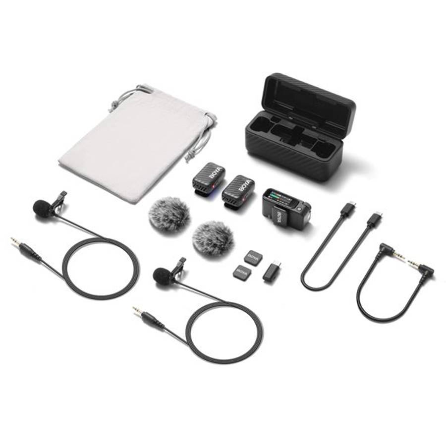 Boya BOYAMIC 2-01 AI-Powered Mini 2.4GHz Wireless Microphone System with Lavaliers