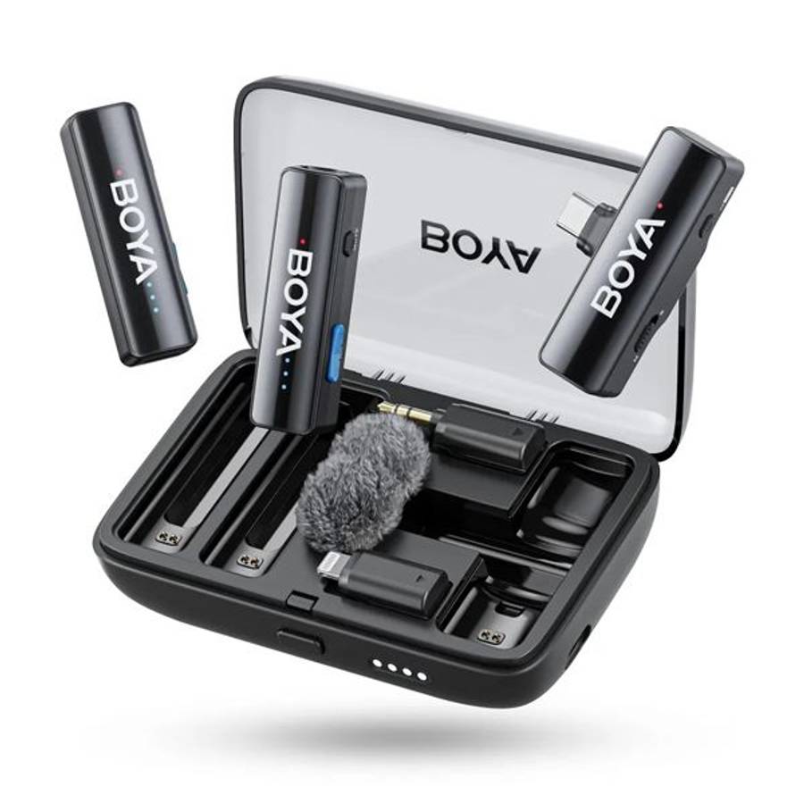 Boya BOYALINK 2 3-in-1 Compact 2.4GHz Dual-Channel Wireless Microphone System