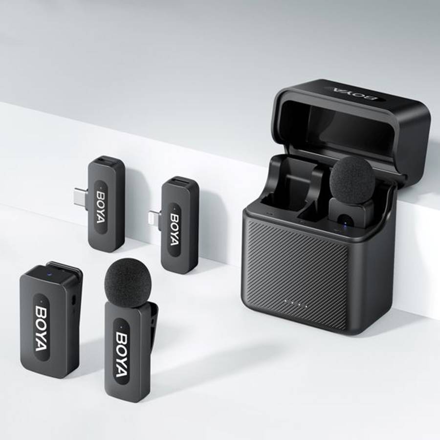Boya BY-V35 2.4GHz Dual-Channel Wireless Microphone System for 3.5mm TRS Devices