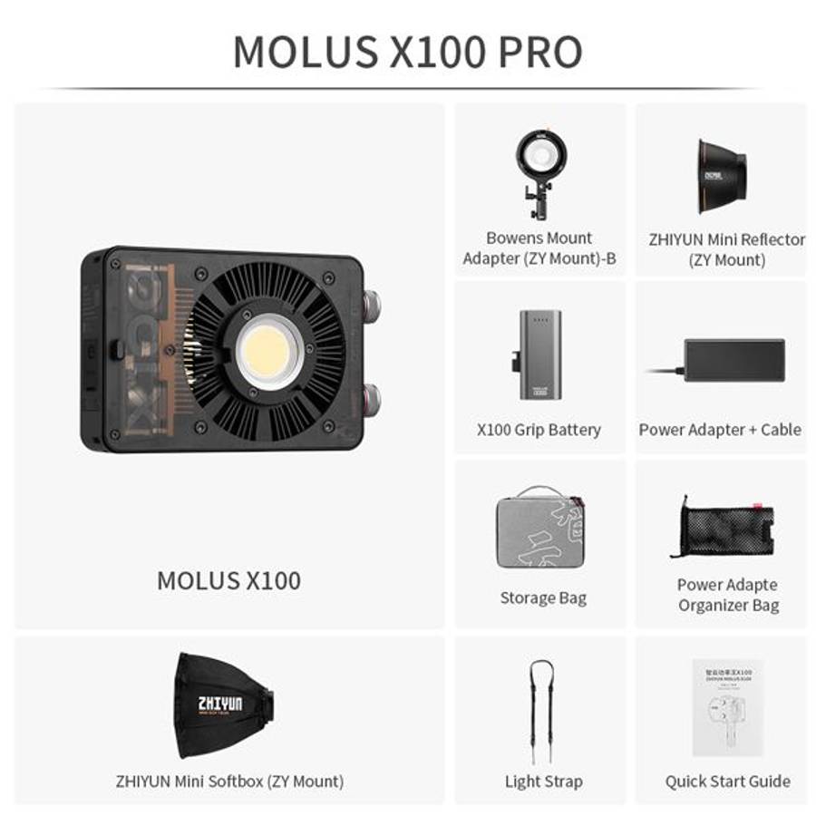 Zhiyun Molus X100 Pocket COB Light Pro Kit