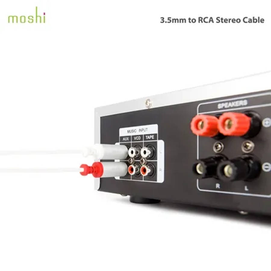 Moshi 3.5mm To RCA Stereo Cable - White