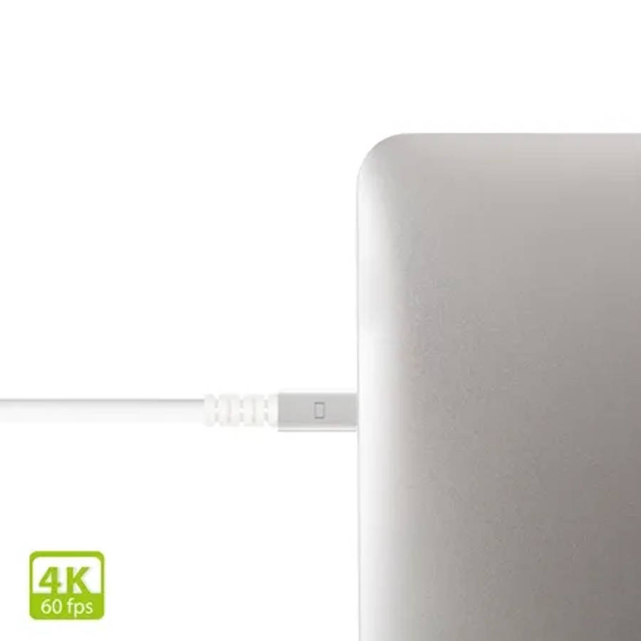 miniDisplayPort to DisplayPort Cable 1.5M 4K@60 - White