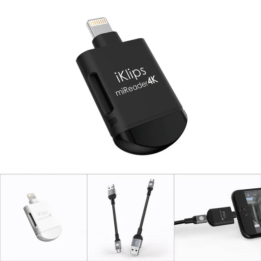 Adam Elements iKlips miREADER 4K 0GB - Black