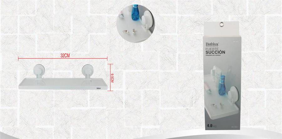 Bathlux Single Shelf With Suction Cup