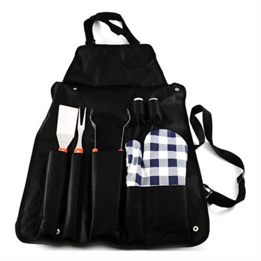 Casey Wooden Braai Set With Apron Retail Box Out