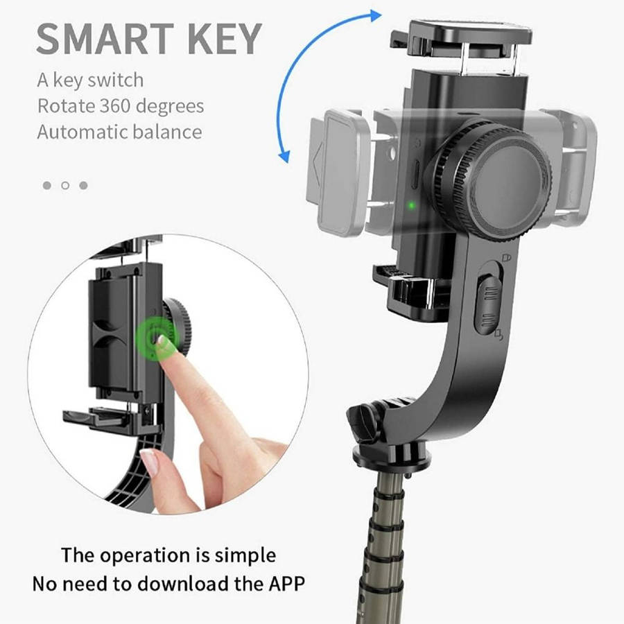 Gimbal Stabilizer Selfie Stick Tripod - L08 Anti-Shake