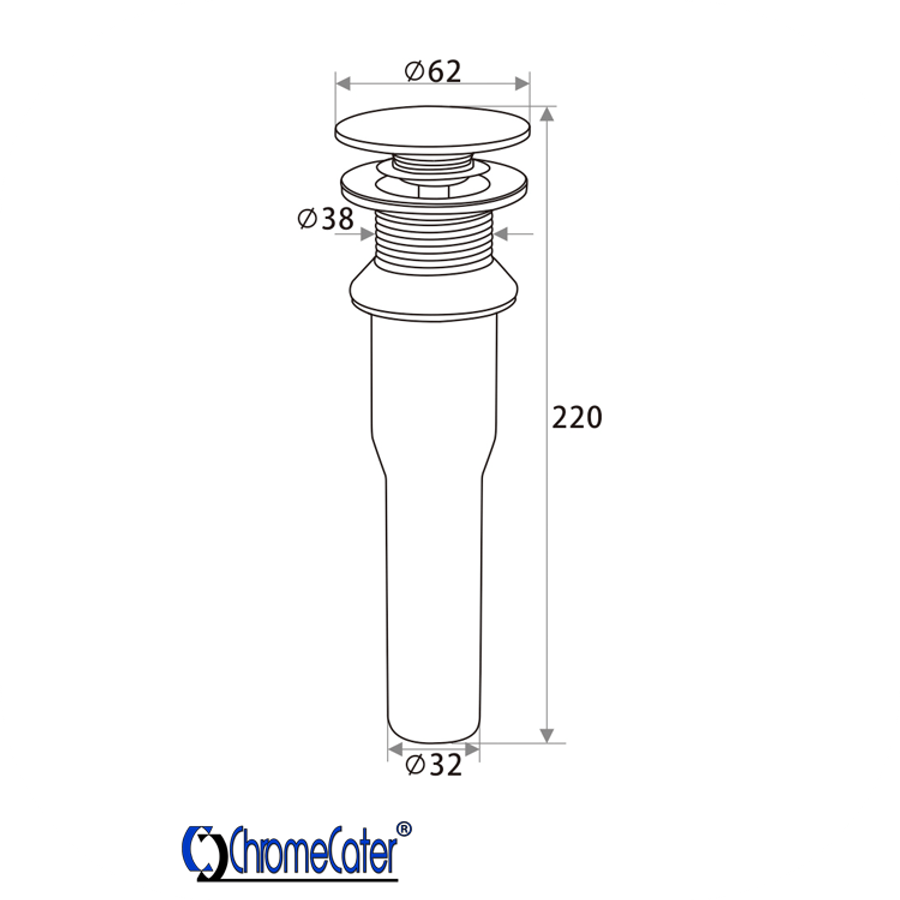 Basin Waste Pop-Up Matt Black MBD-1