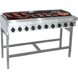 GAS GRILLER ANVIL - 10 BURNER RADIANT - FREE STANDING