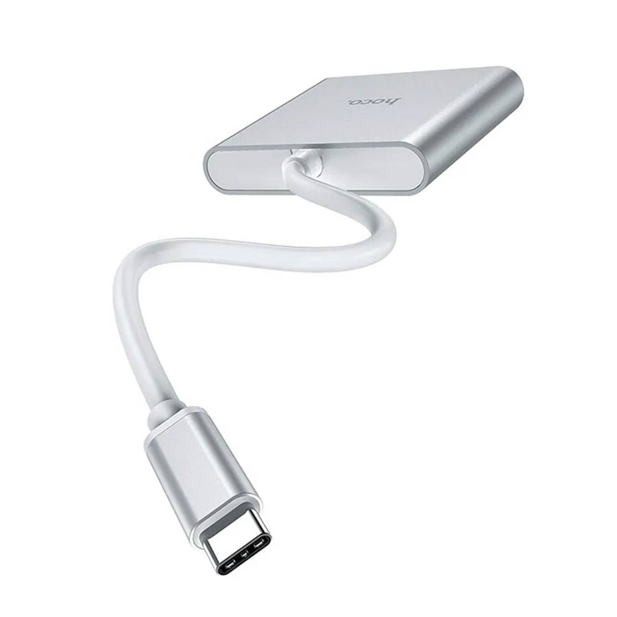 HOCO Hub Type-c to HDMI - USB 3.0 - PD Aluminum Alloy Converter Adapter - Silver