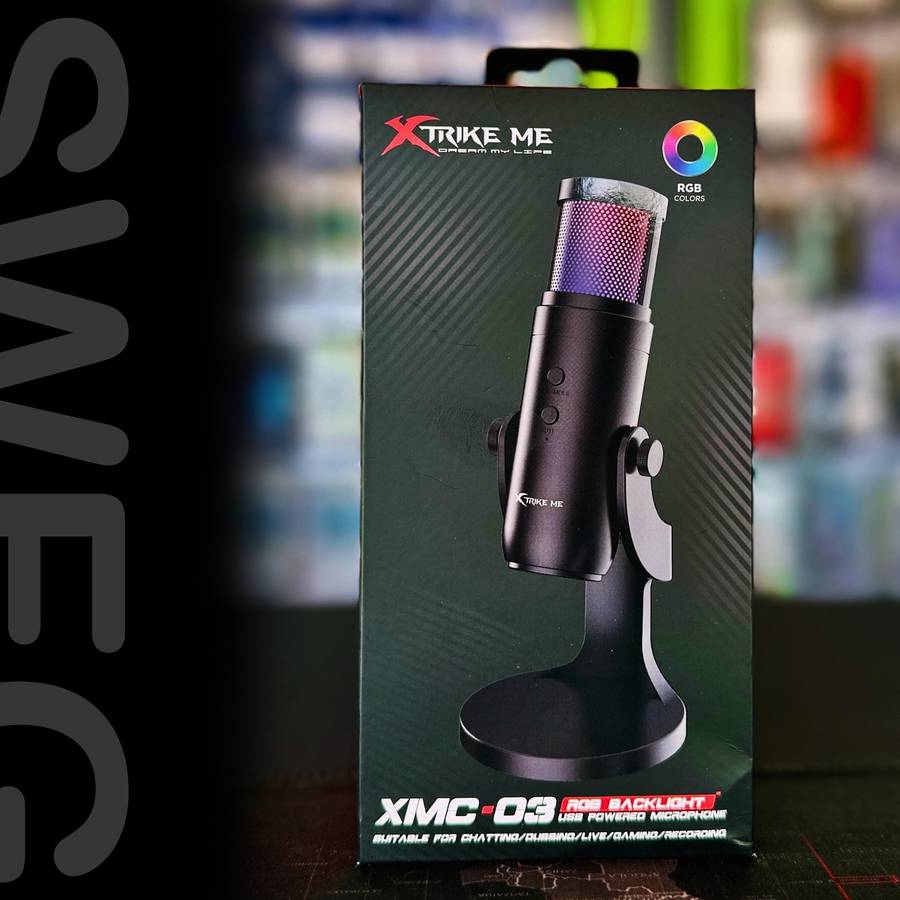 XTRIKE ME XMC-03 USB RGB Gaming Streaming Microphone For PC | Black