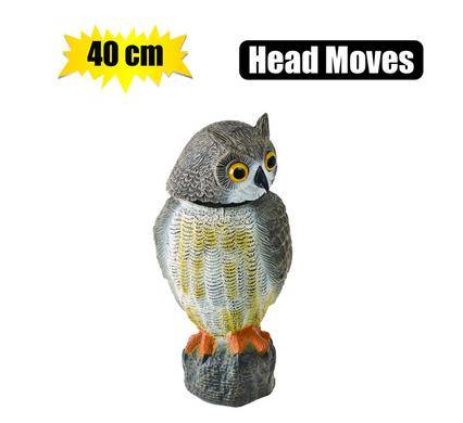ORN ANIMAL PL OWL WIND-ACTION 40cm