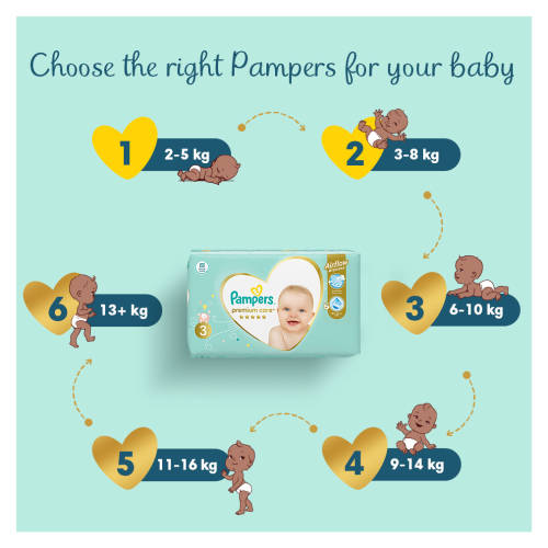 PAMPERS PREMIUM CARE SIZE 6 36'S