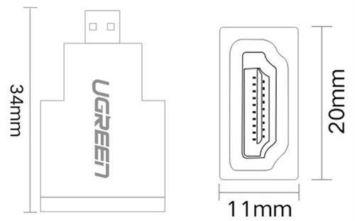 uGreen Micro HDMI Male to HDMI Female Adapter