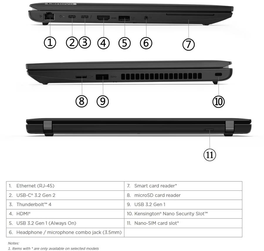 Lenovo Thinkpad L14 gen4 13th gen Notebook i5-1335U 4.6GHz 8GB 512GB 14 inch