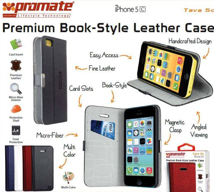 Promate Tava 5C Book-Style Flip